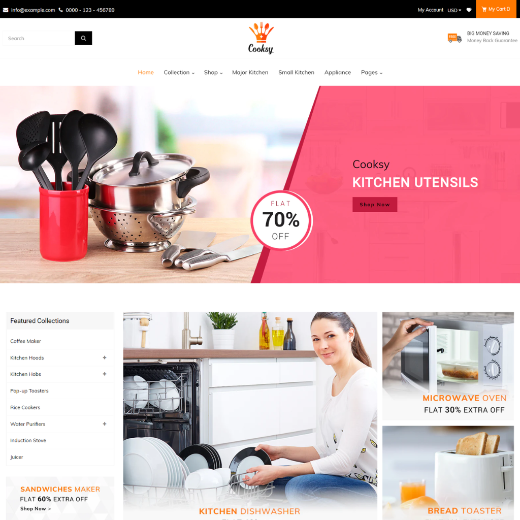 Kitchen Appliances Shopify Shopping Website