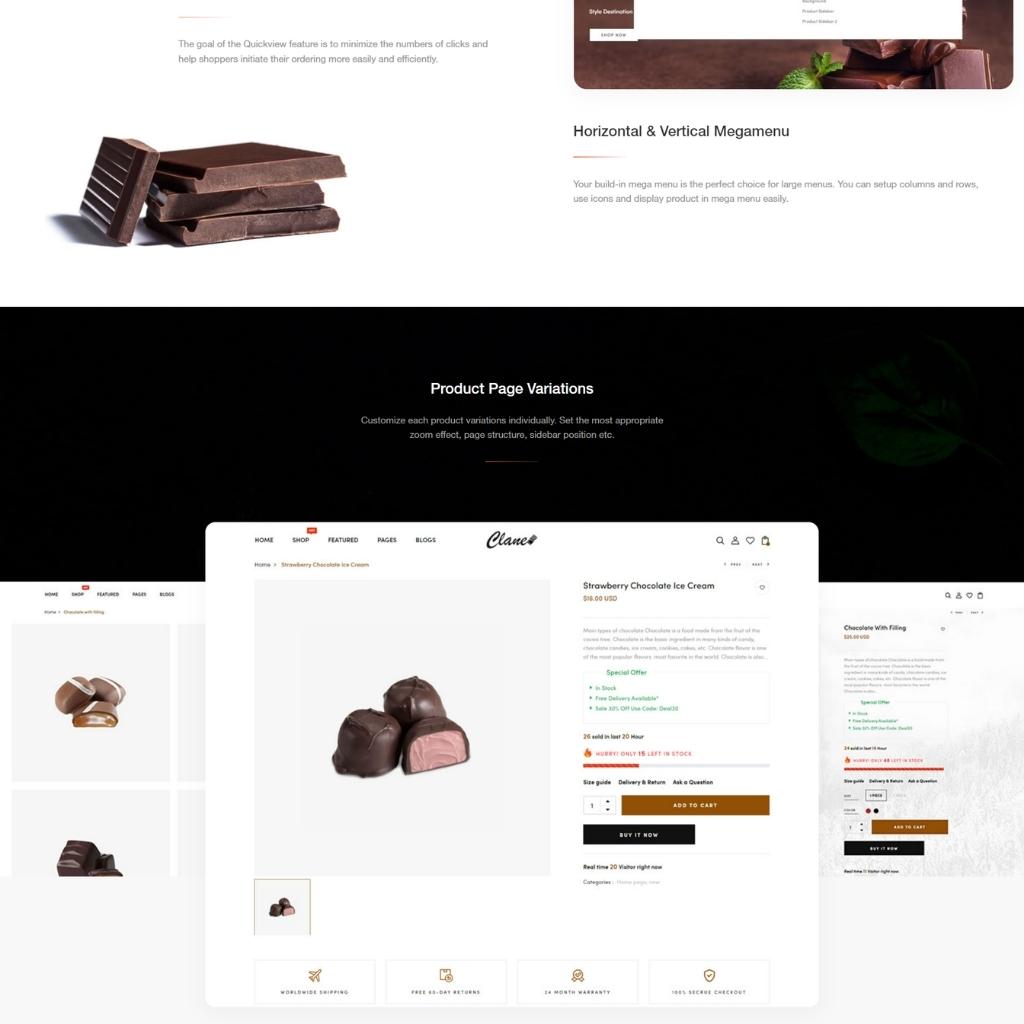 Chocolate Sweets & Cake Shopify Shopping Website