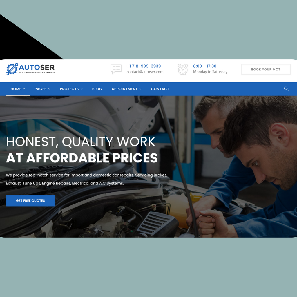 Car Services WordPress Website