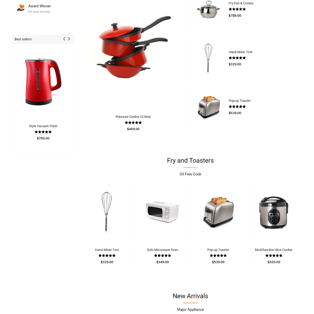 Kitchen Appliances Shopify Shopping Website