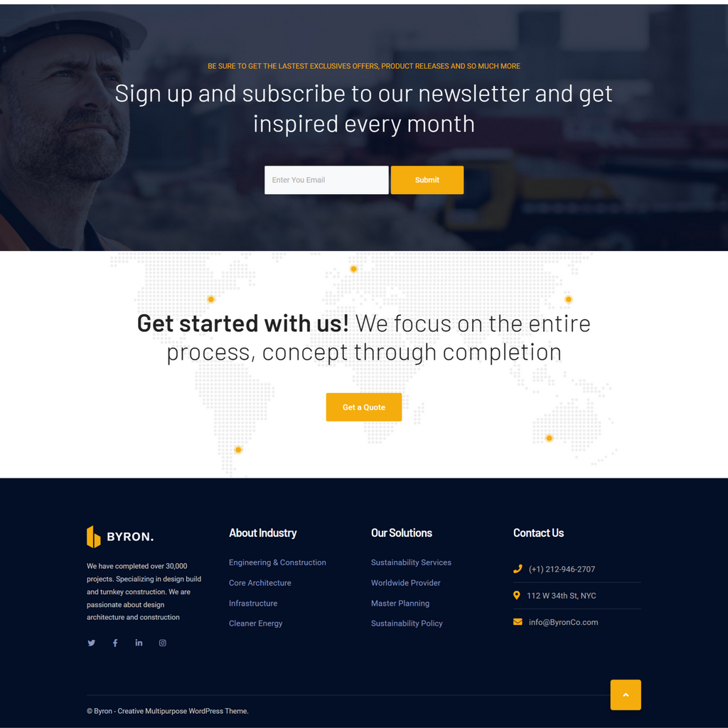 Construction and Engineering WordPress Responsive Website