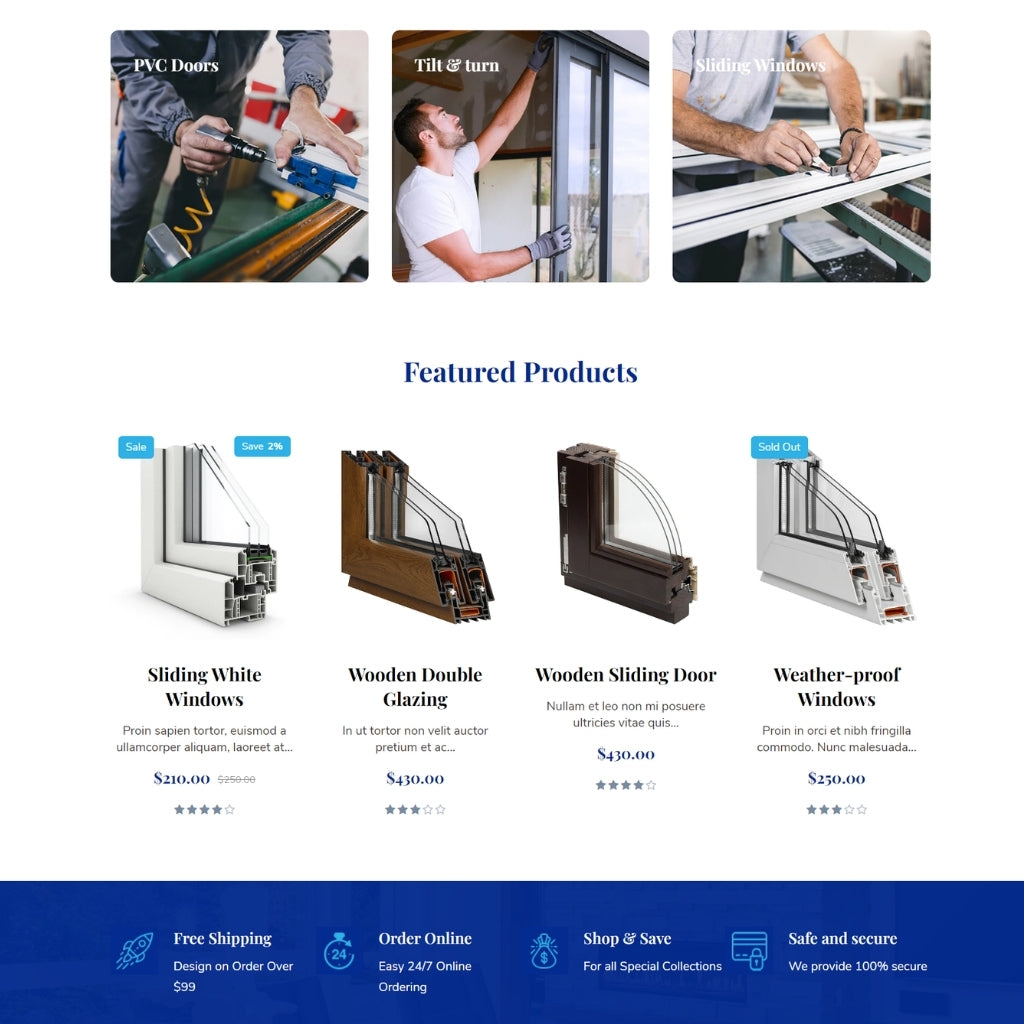 Window Premier Store Shopify Shopping Website