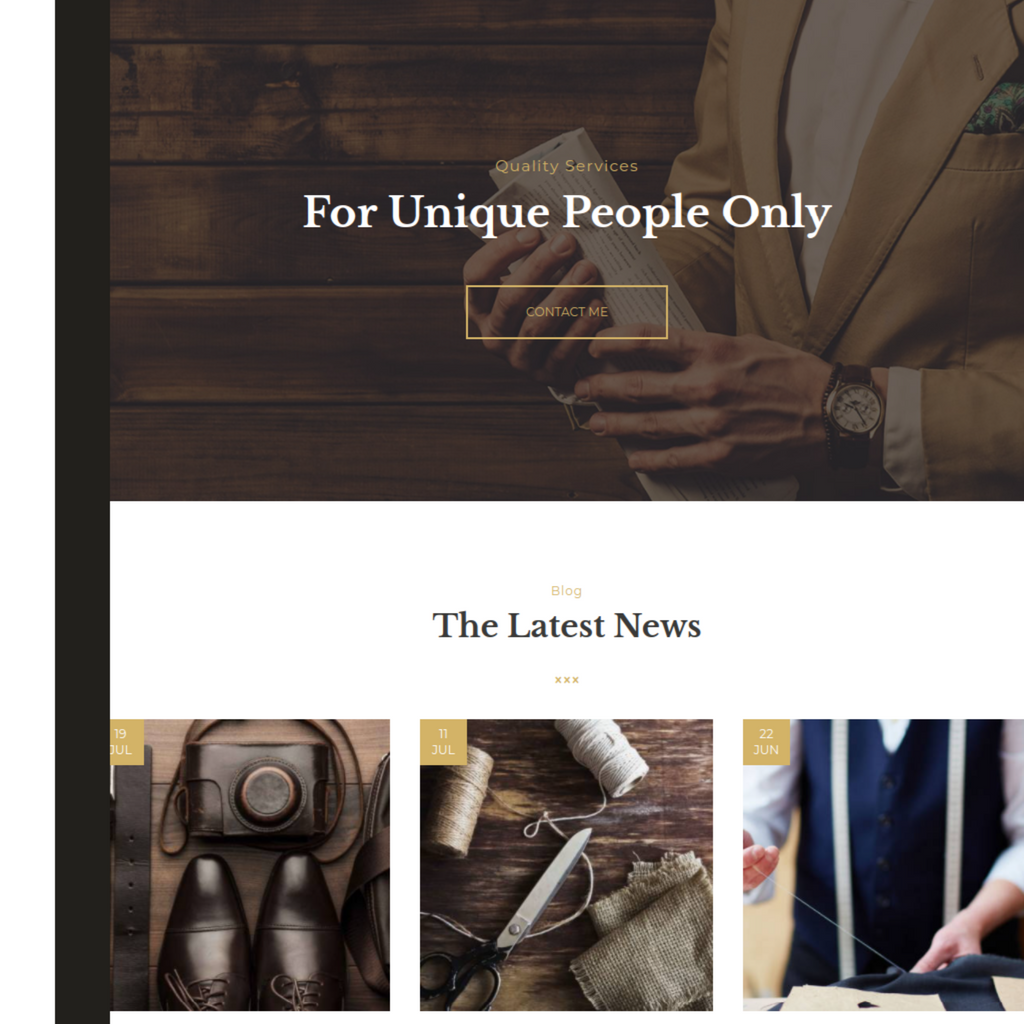 Custom Dress Tailoring Clothing WordPress Responsive Website