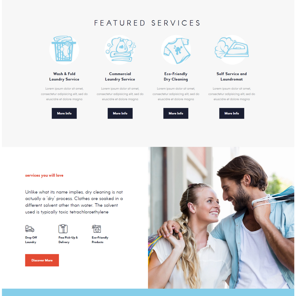 Dry Cleaning & Washing  WordPress Responsive Website