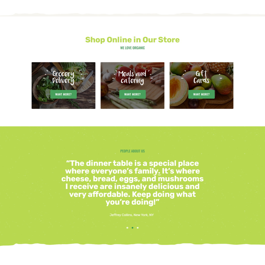 Modern & Responsive Organic Food WordPress Website