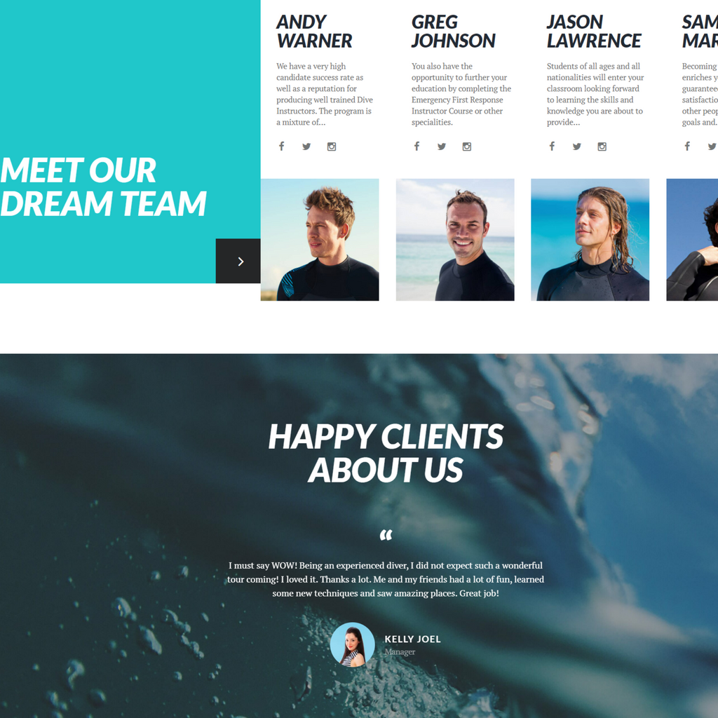 Professional Divers WordPress Responsive Website