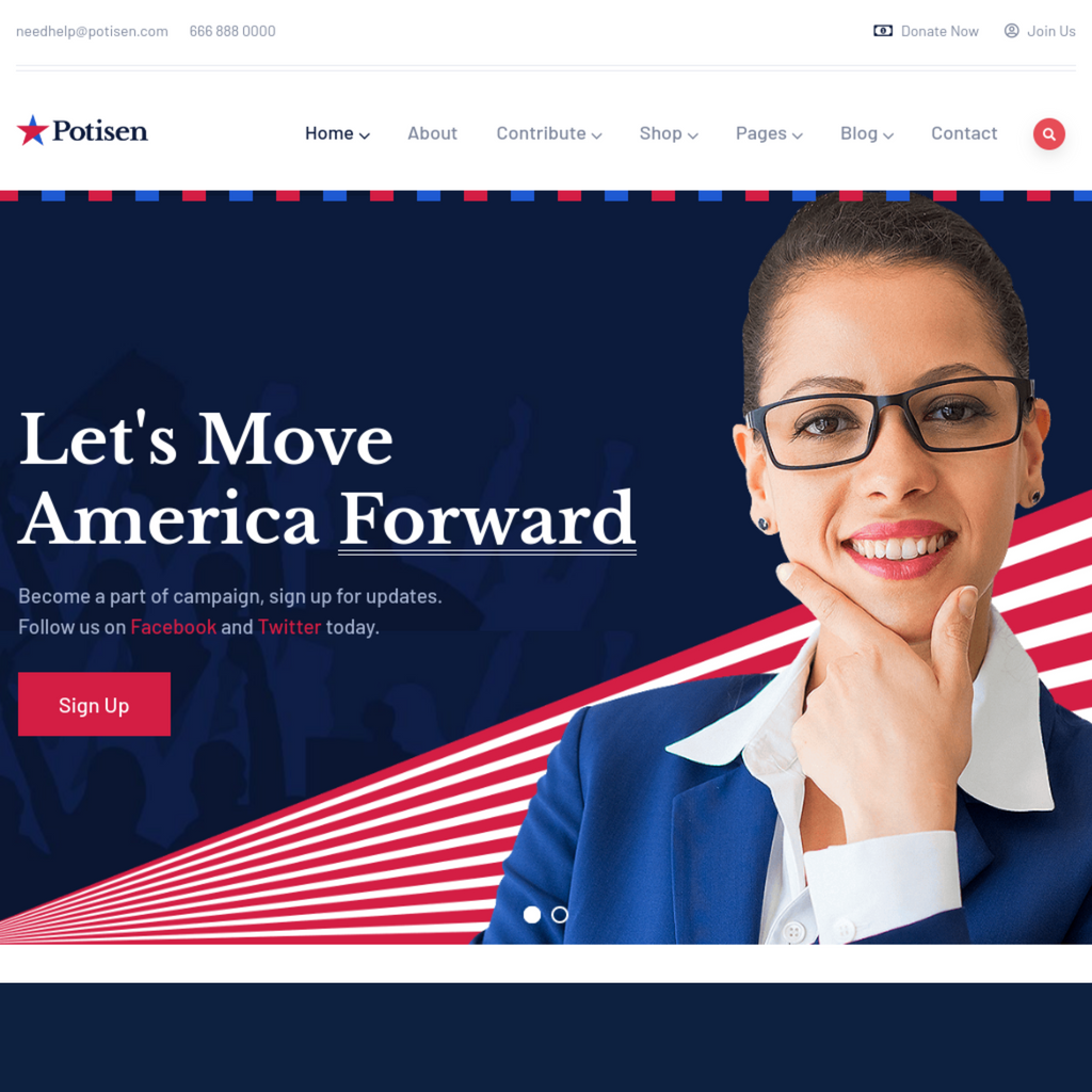 Election & Political WordPress Responsive Website