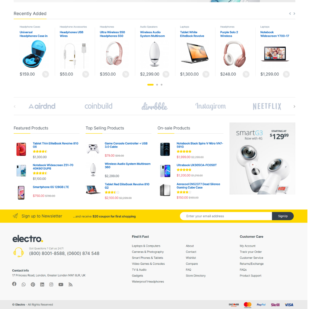 Electronic Store WordPress Responsive Website