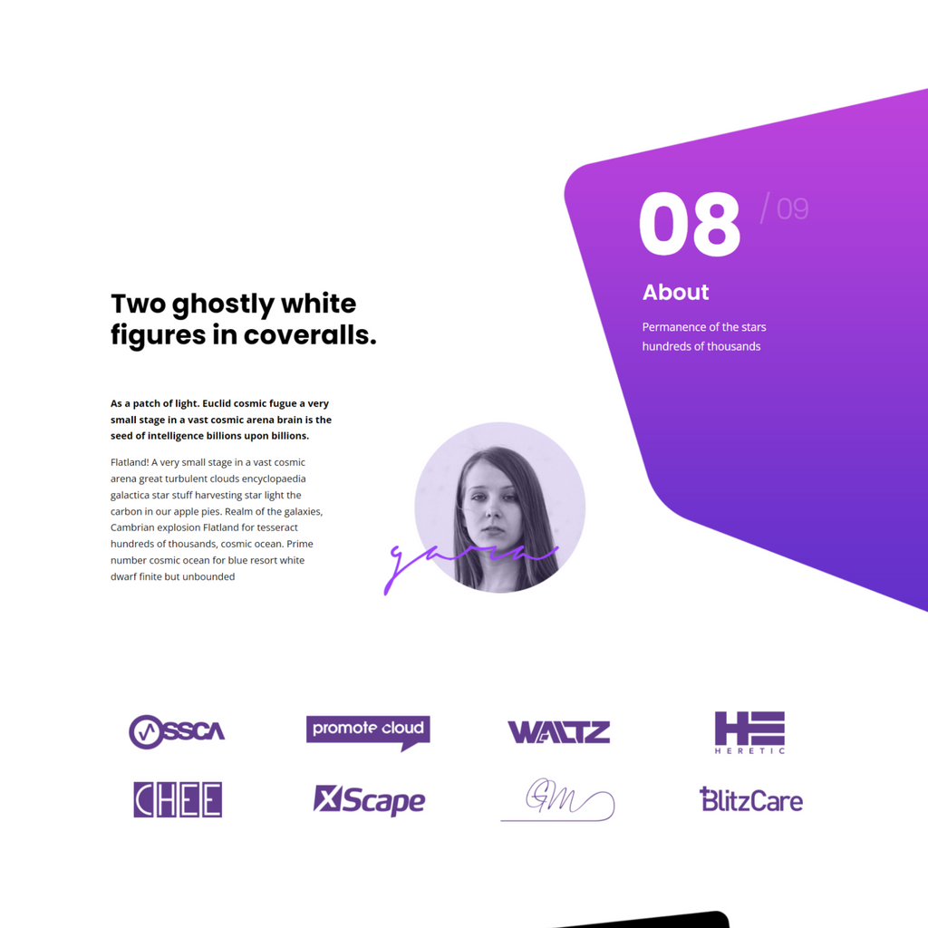 Modern One Page Agency WordPress Responsive Website