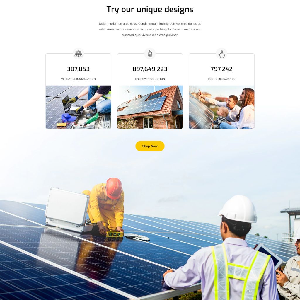 Solar and Alternative Power Store Shopify Shopping Website
