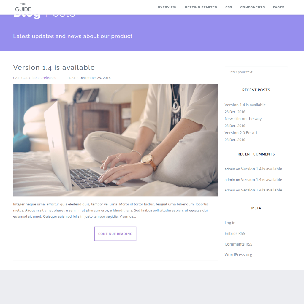 Online Documentation Responsive Website