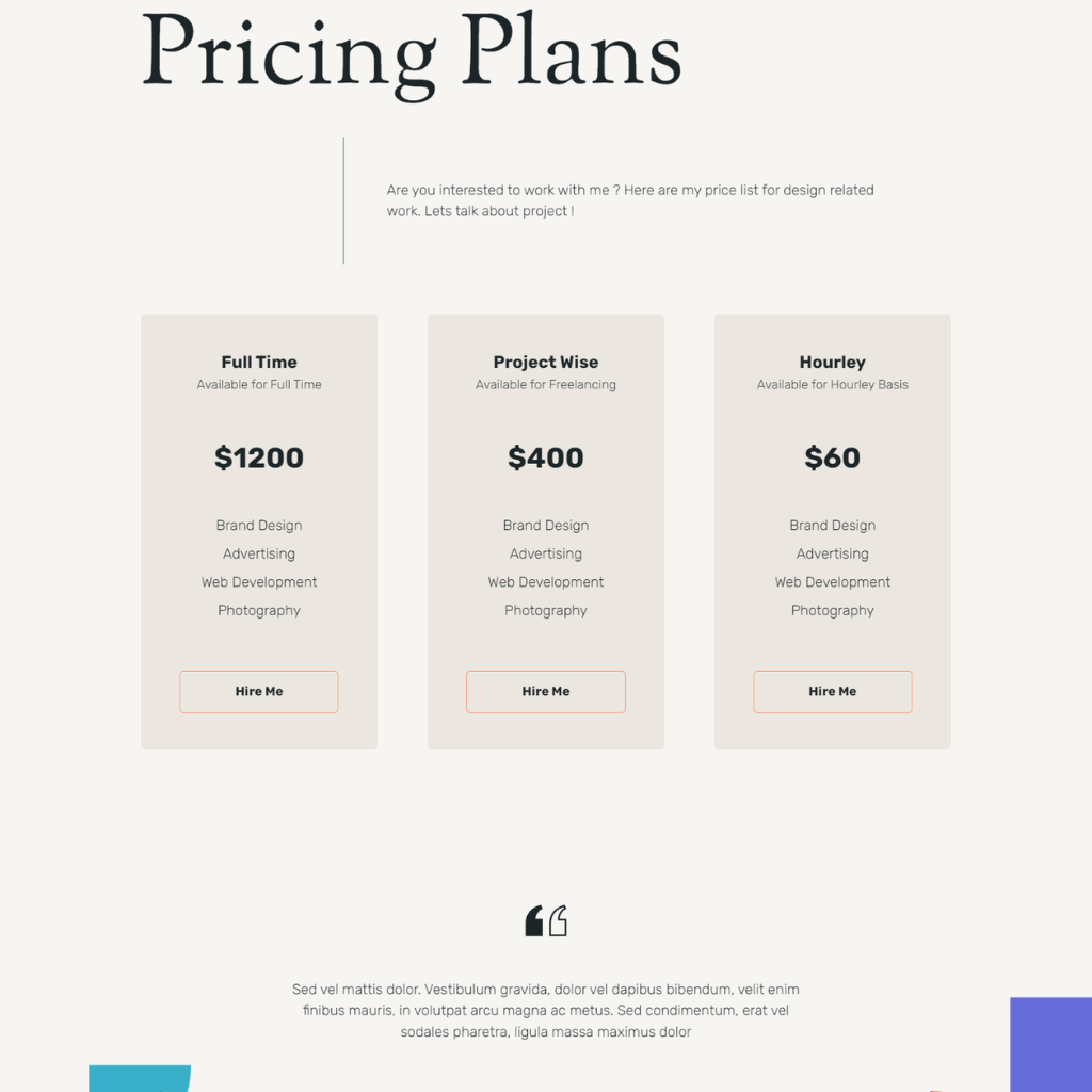Portfolio Design WordPress Responsive Website