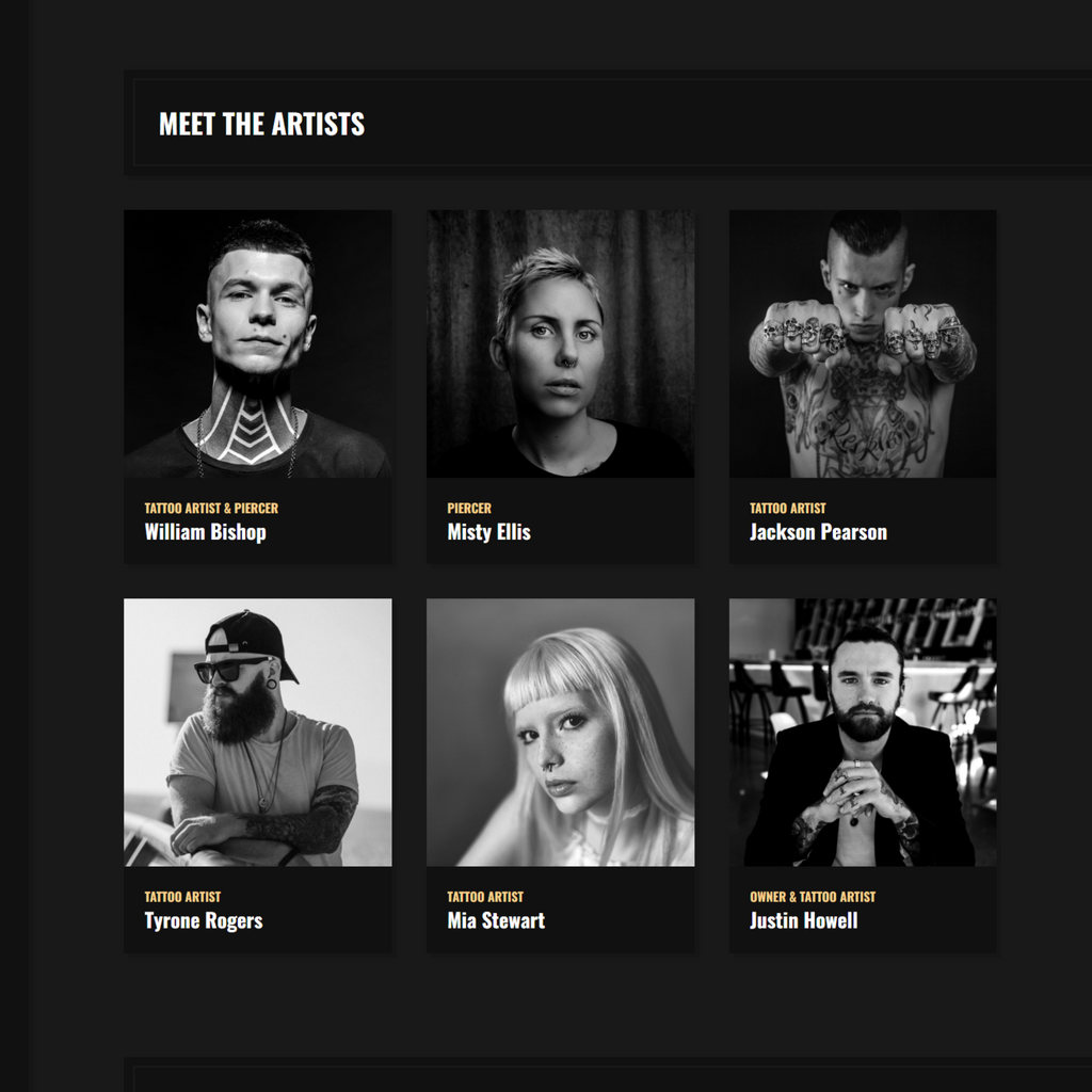 Tattoo Studio WordPress Responsive Website