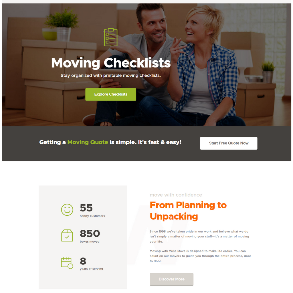 Relocation and Storage Services WordPress Responsive Website