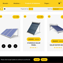 Solar and Alternative Power Store Shopify Shopping Website