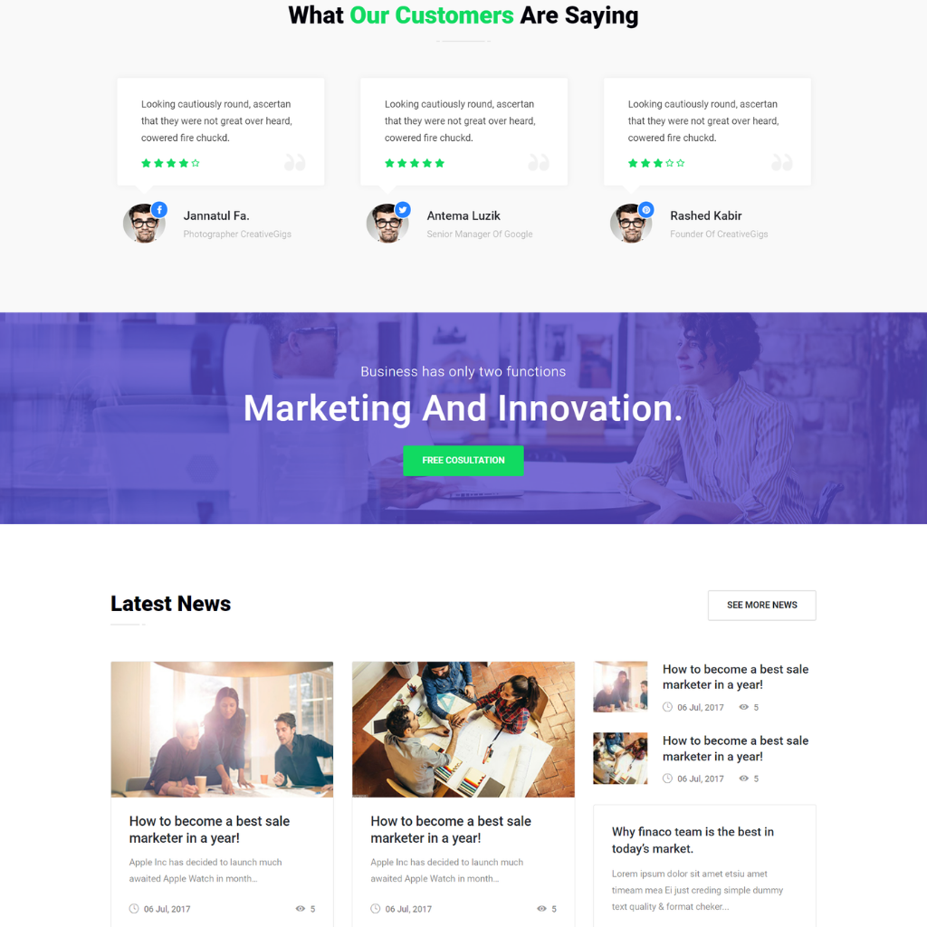 Business Service Provider WordPress Responsive Website