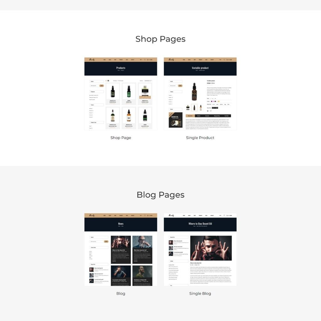 Beard Oil Shopify Shopping Website