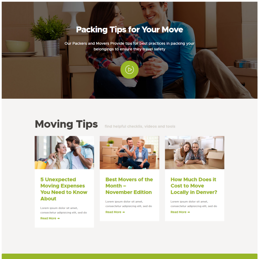 Relocation and Storage Services WordPress Responsive Website