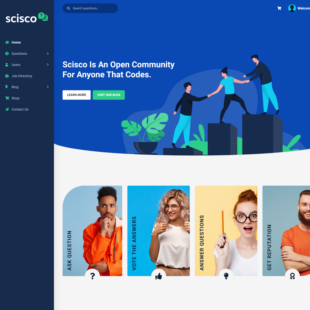 Questions and Answers WordPress Responsive Website