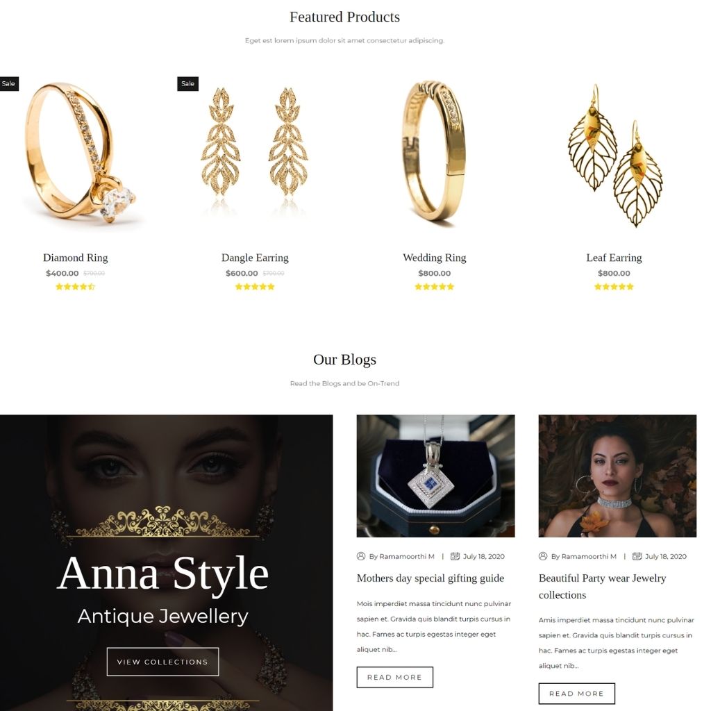Exquisite Jewelry Store Shopify Shopping Website