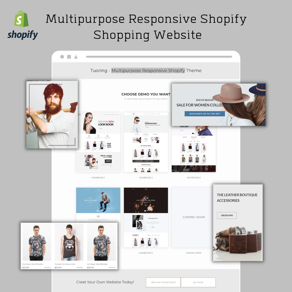Multipurpose Responsive Shopify  Shopping Website