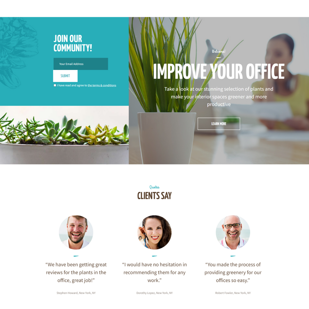 Houseplants store & Gardening WordPress Responsive Website