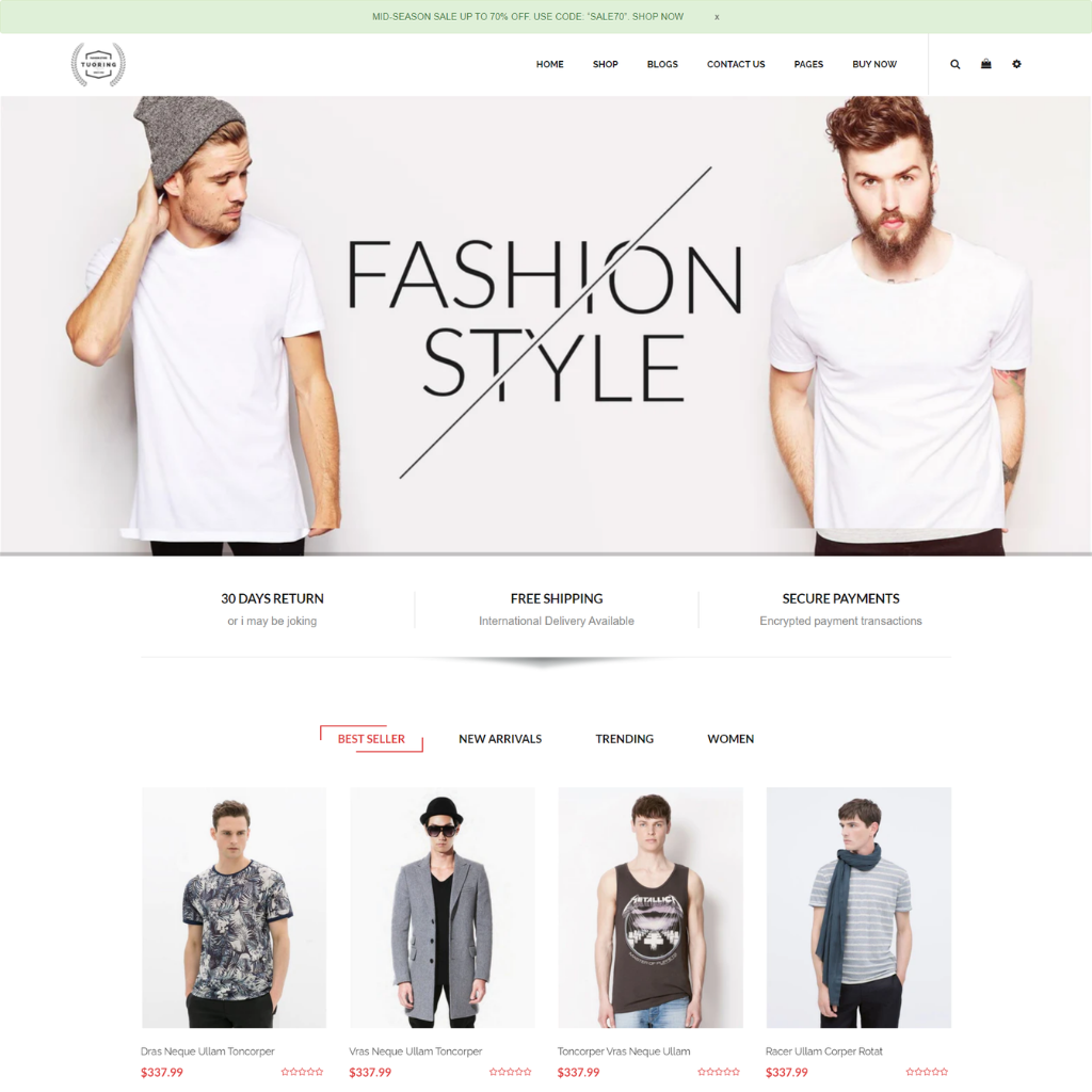 Multipurpose Responsive Shopify  Shopping Website