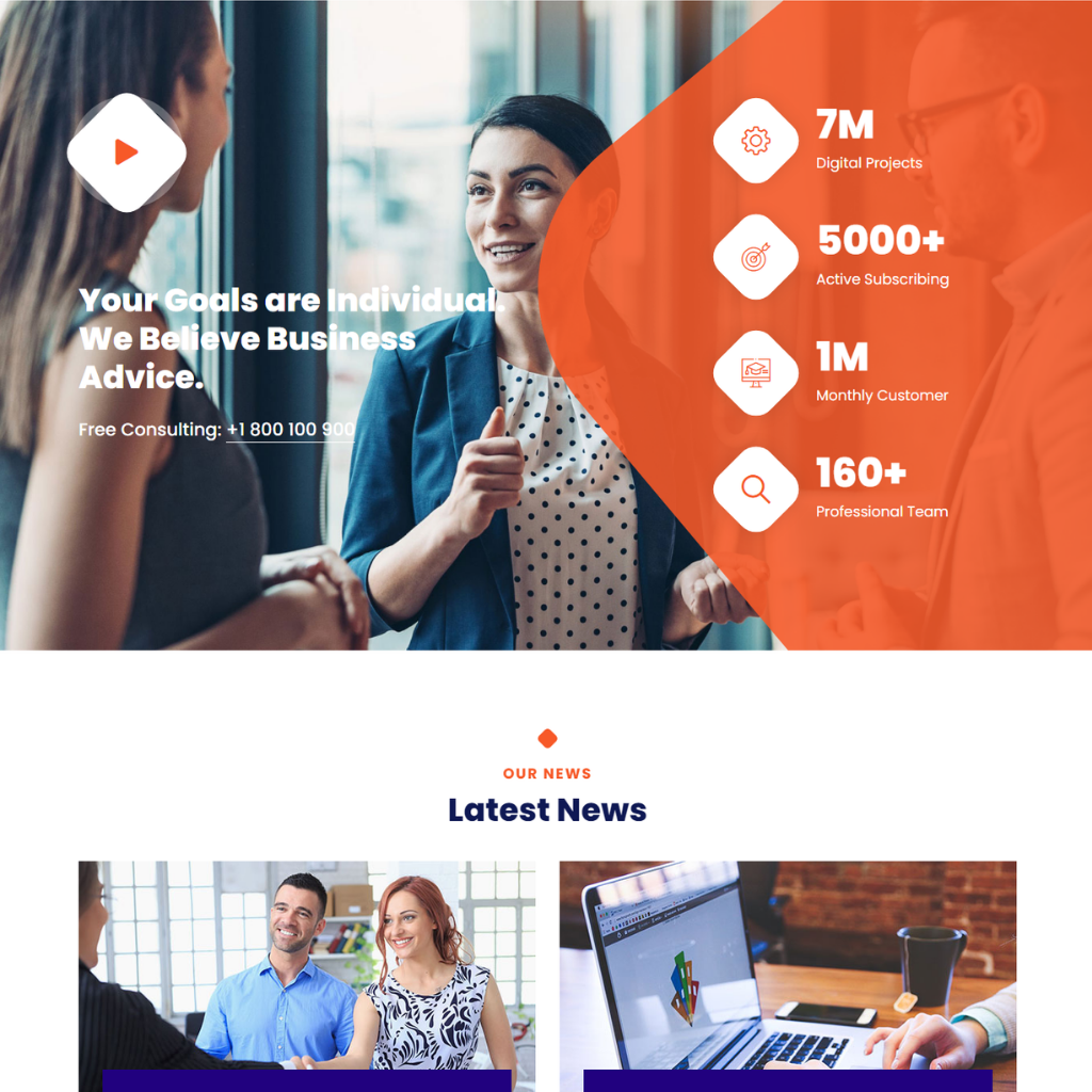 Business Advisor WordPress Responsive Website