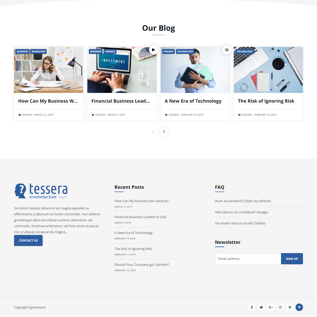 Knowledge Base WordPress Responsive Website