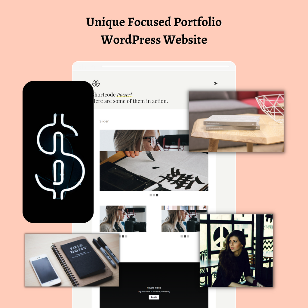Unique Focused Portfolio WordPress Responsive Website