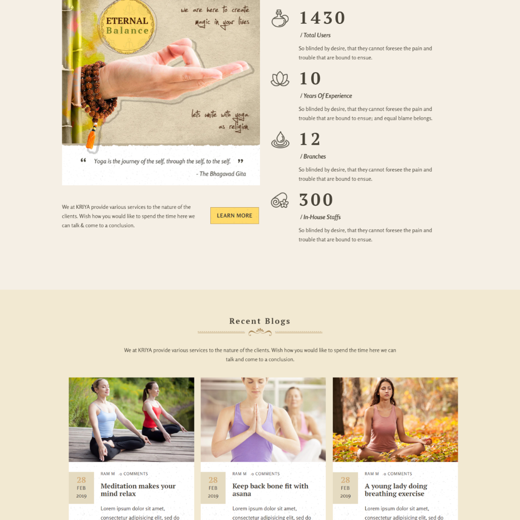 We Love Yoga Shopify Shopping Website