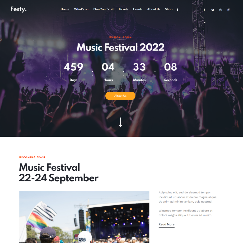 Street Festival WordPress Responsive Website