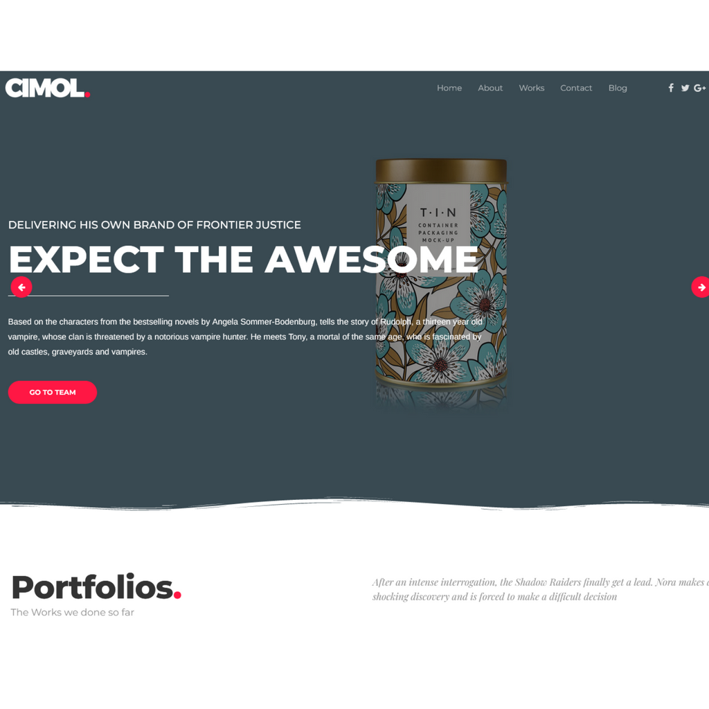 Creative Landing Page WordPress Responsive Website