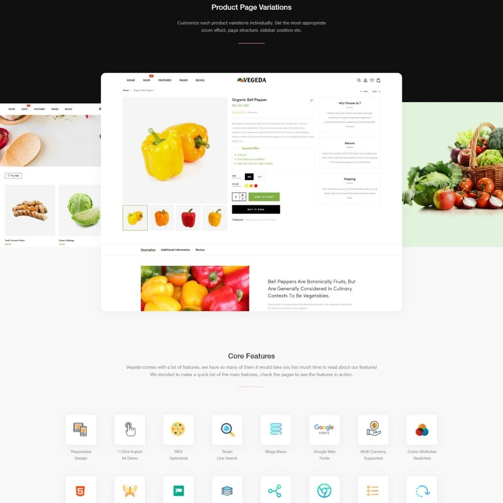 Vegetables And Organic Food E-Commerce Shopify Shopping Website