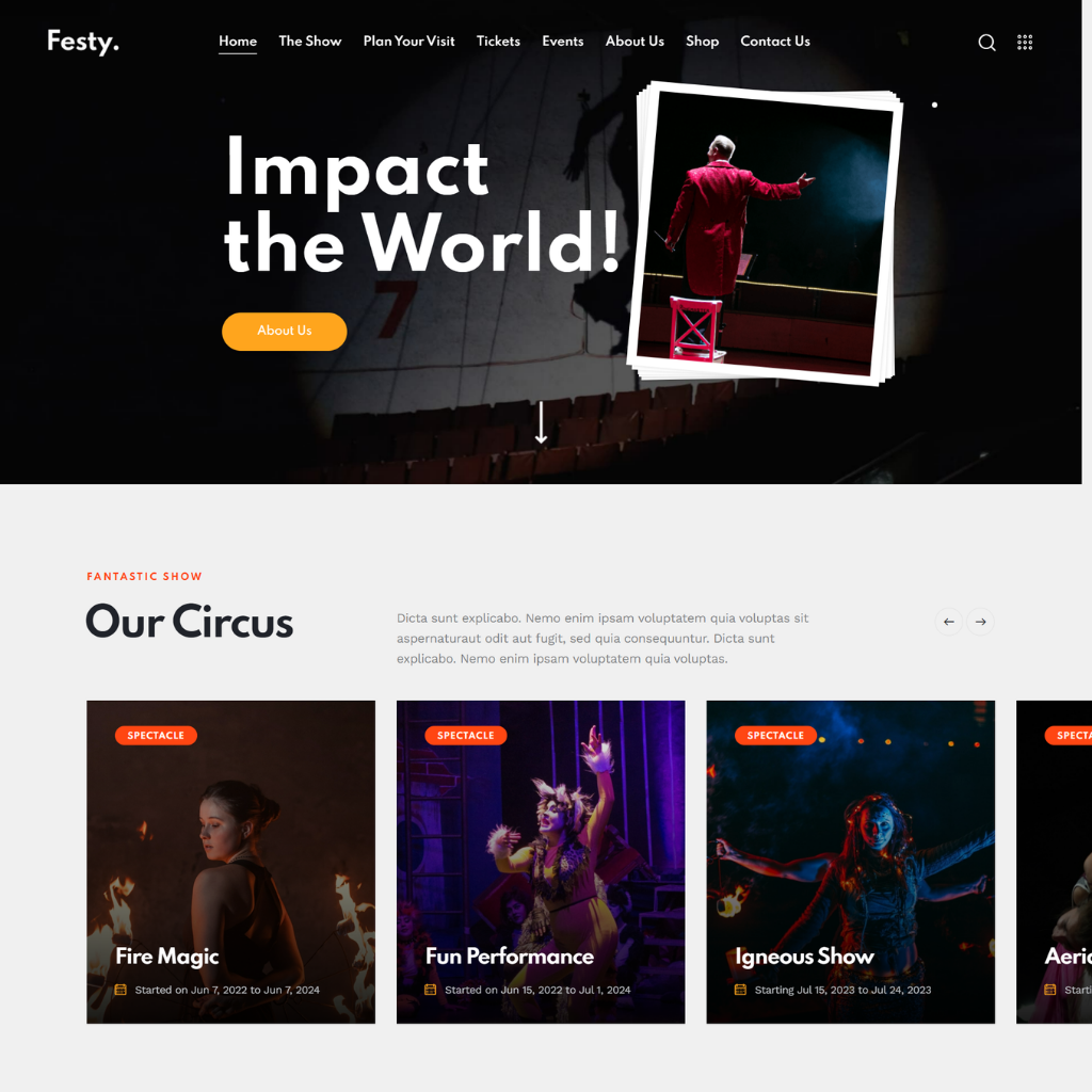 Street Festival WordPress Responsive Website