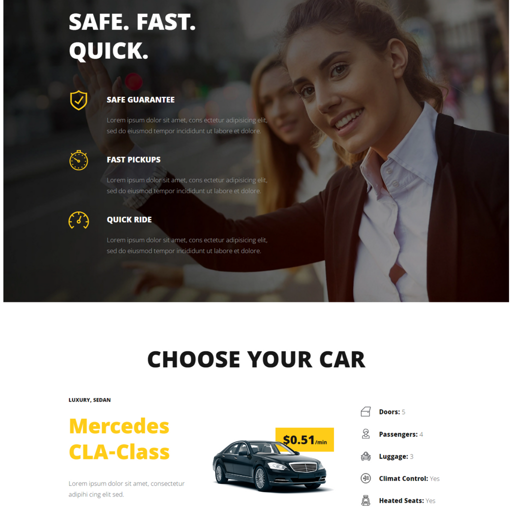 Trusted Cab Company WordPress Responsive Website