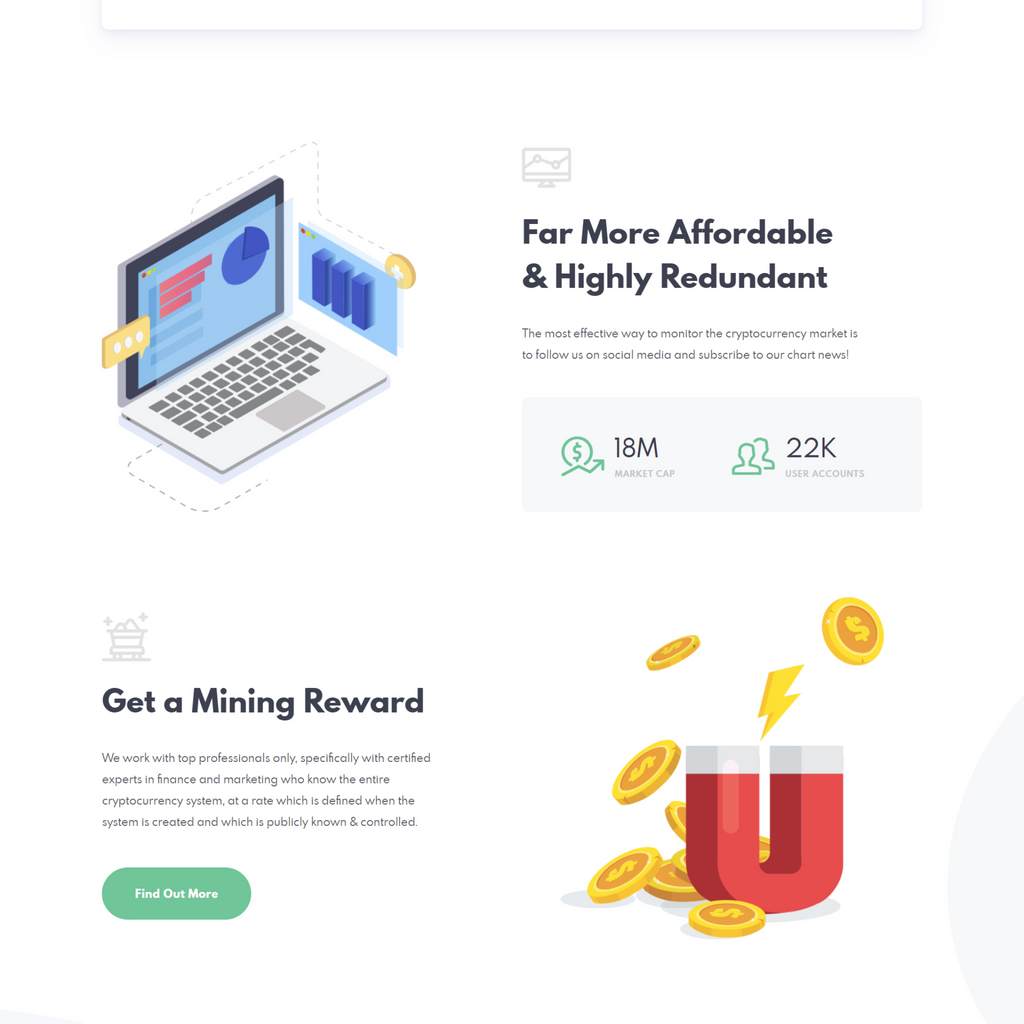 Cryptocurrency & Coin ICO WordPress Responsive Website