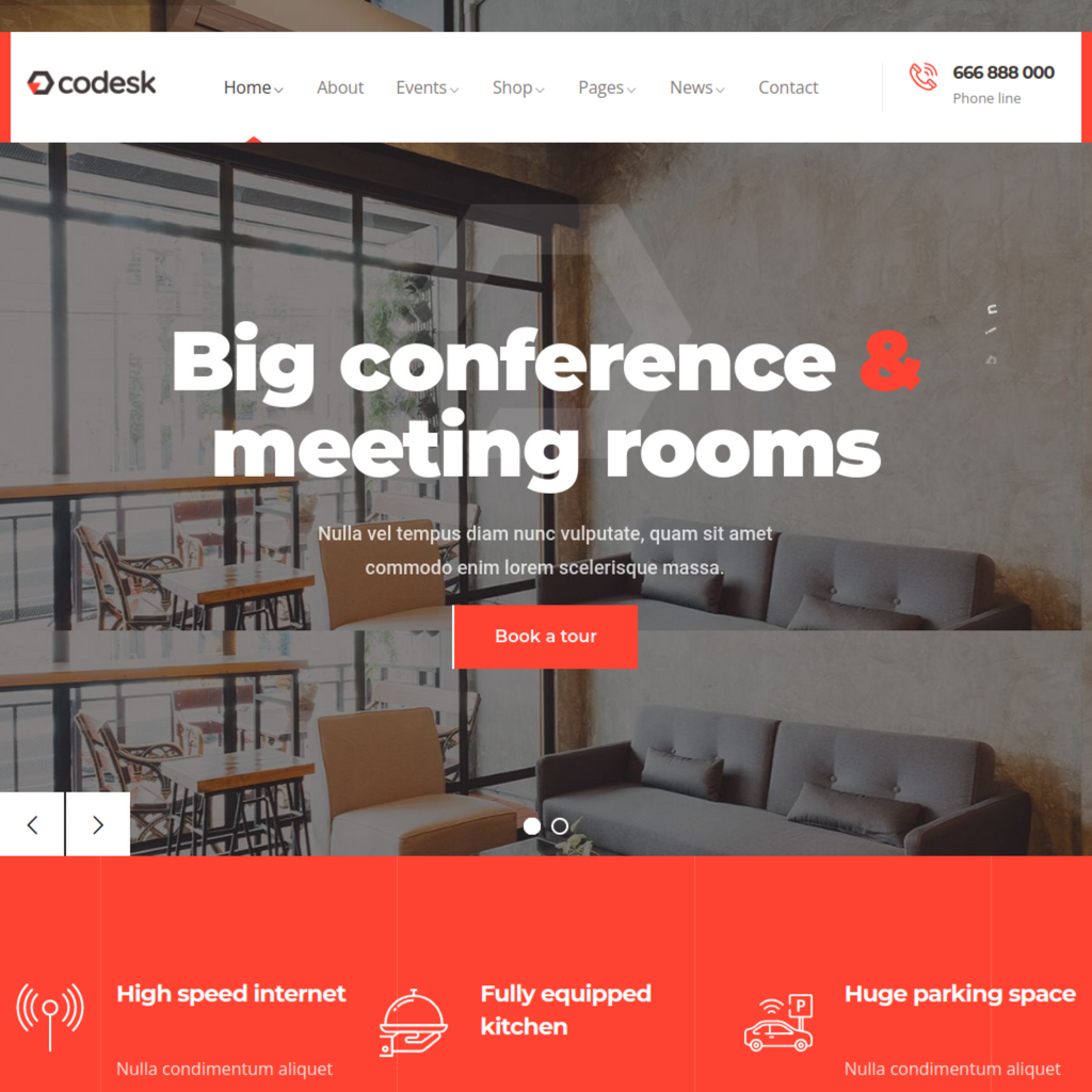 Creative Office Space WordPress Responsive Website
