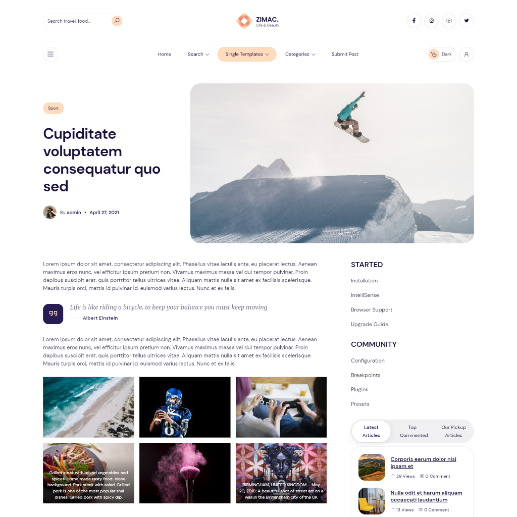 Life & Beauty WordPress Responsive Website