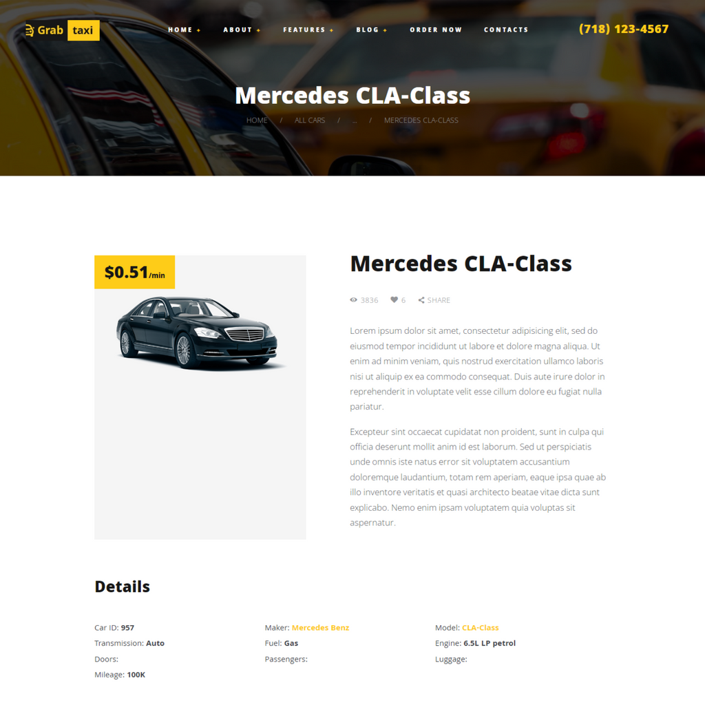Trusted Cab Company WordPress Responsive Website