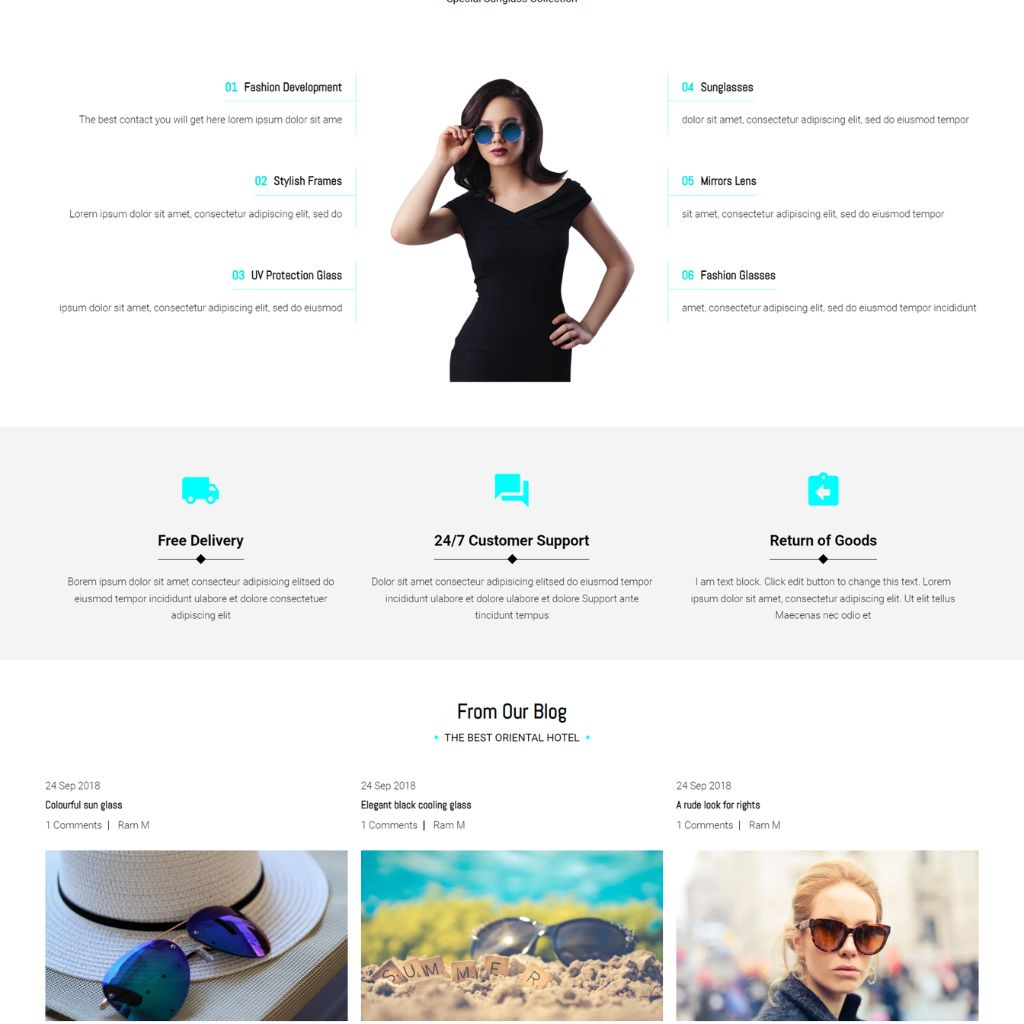 Fashionable galsses Store Shopify Shopping Website