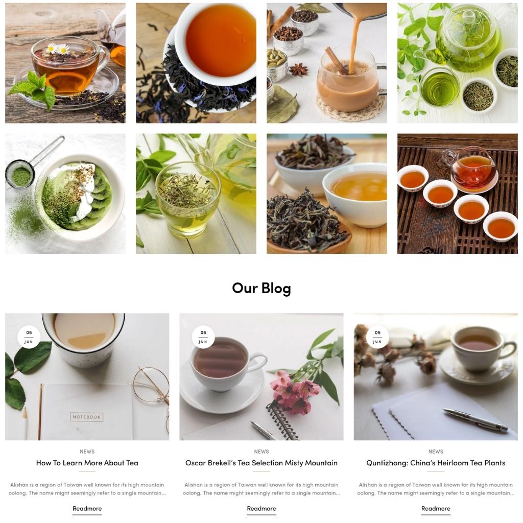 Tea Shop & Organic Store Responsive Shopify Shopping Website