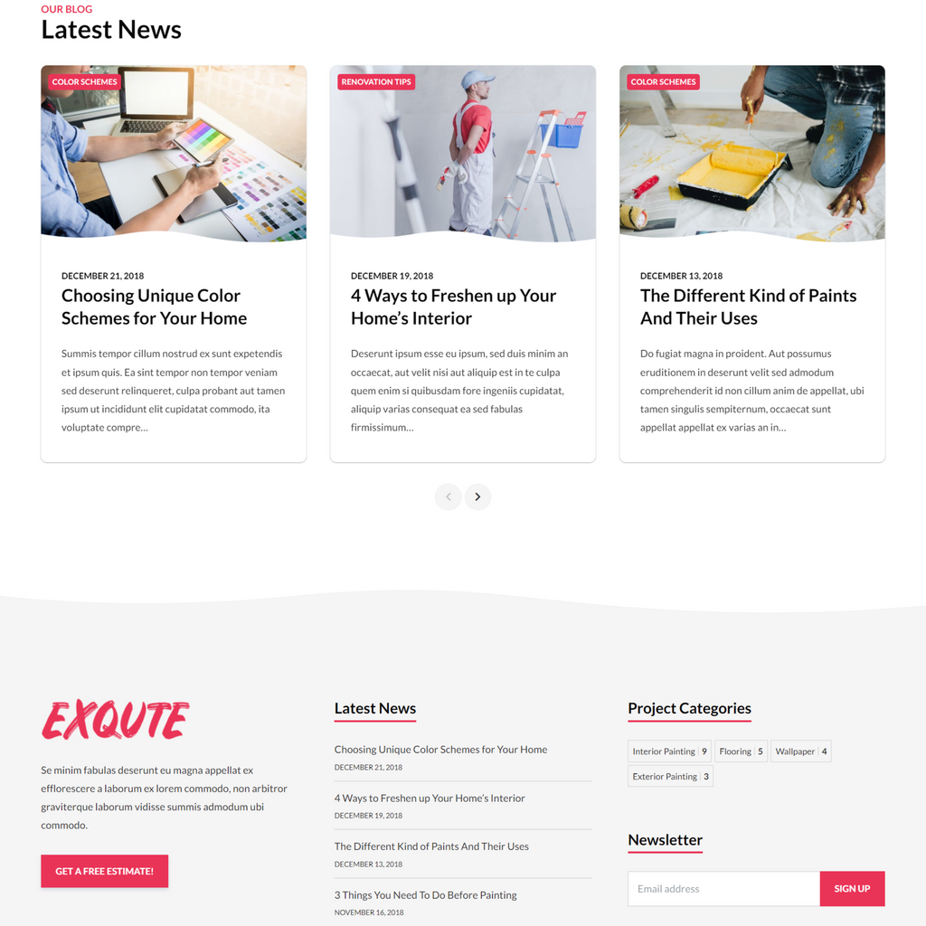 Painting Company WordPress Responsive Website