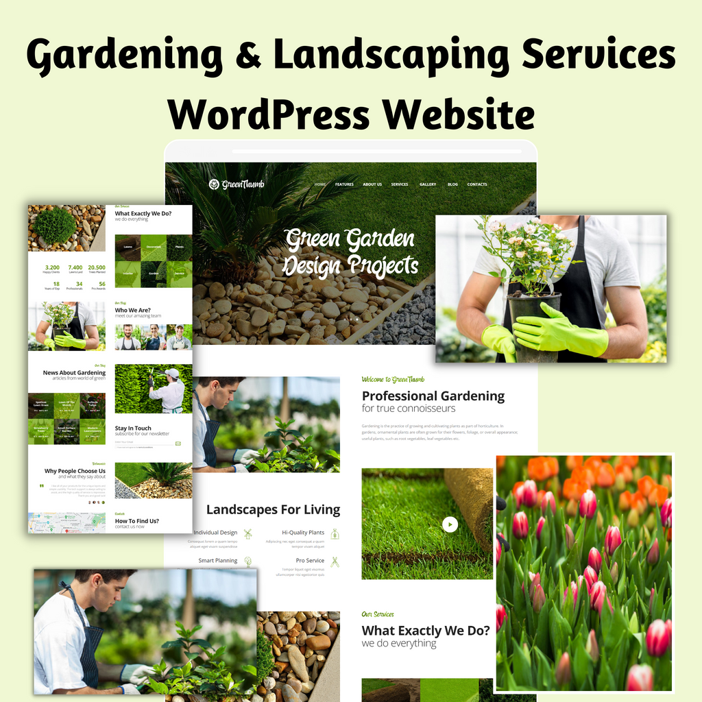 Gardening & Landscaping Services WordPress Responsive Website