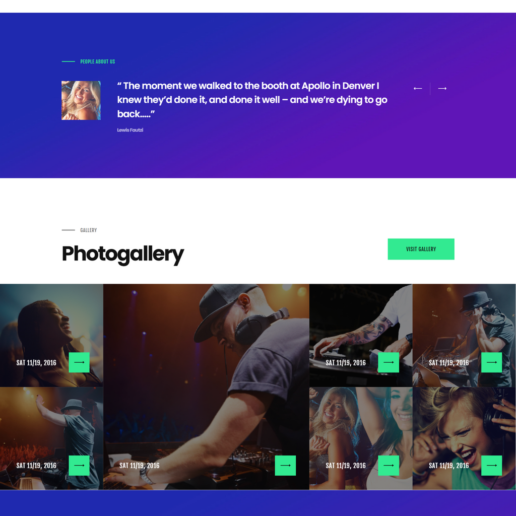 Night Club, DJ Concert & Music Event WordPress Responsive Website