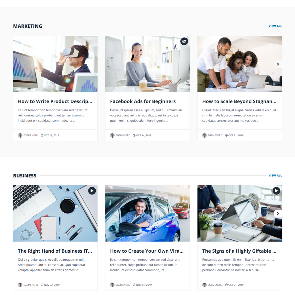 Business Blog & Magazine WordPress Responsive Website