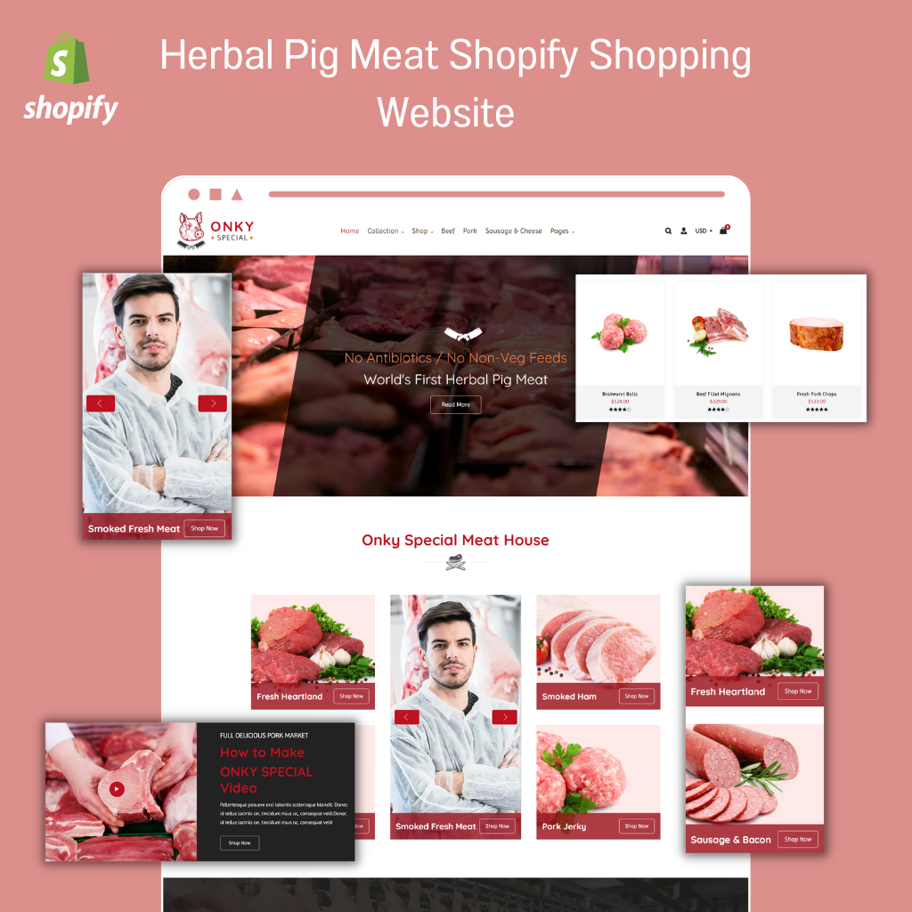 Herbal Pig Meat Shopify Shopping Website