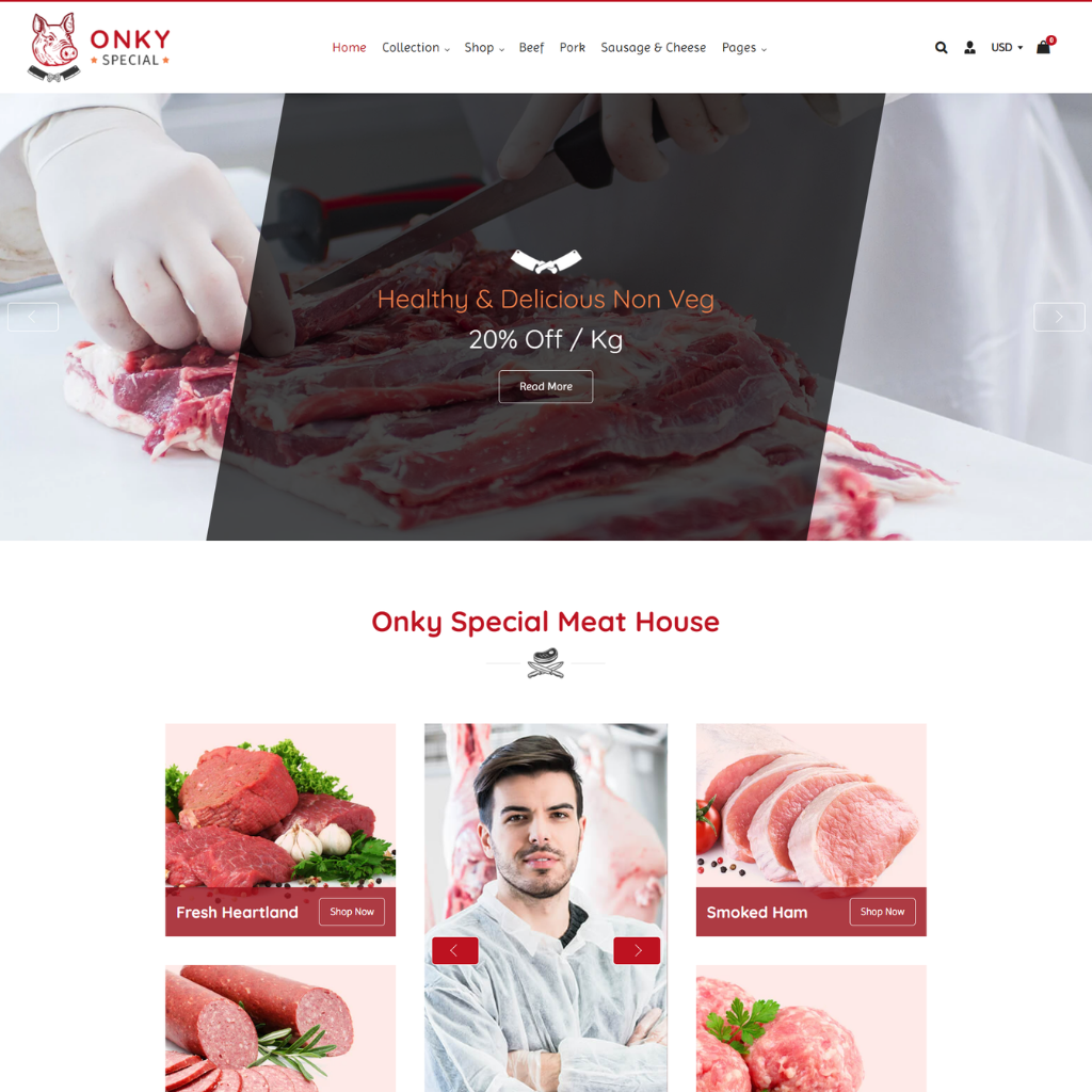 Herbal Pig Meat Shopify Shopping Website