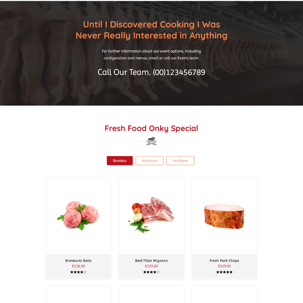 Herbal Pig Meat Shopify Shopping Website