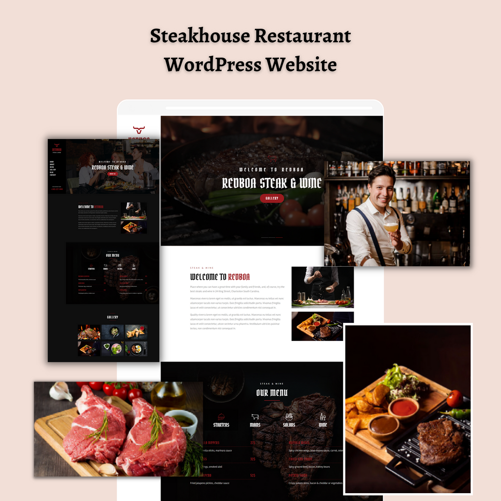Steakhouse Restaurant WordPress Responsive Website